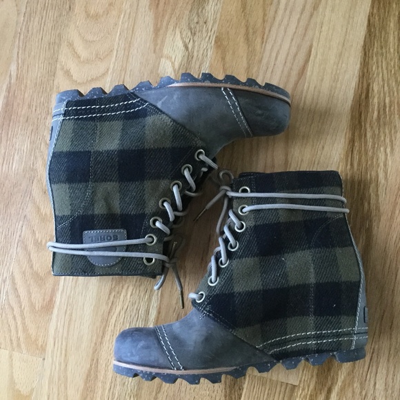 sorel pdx wedge plaid